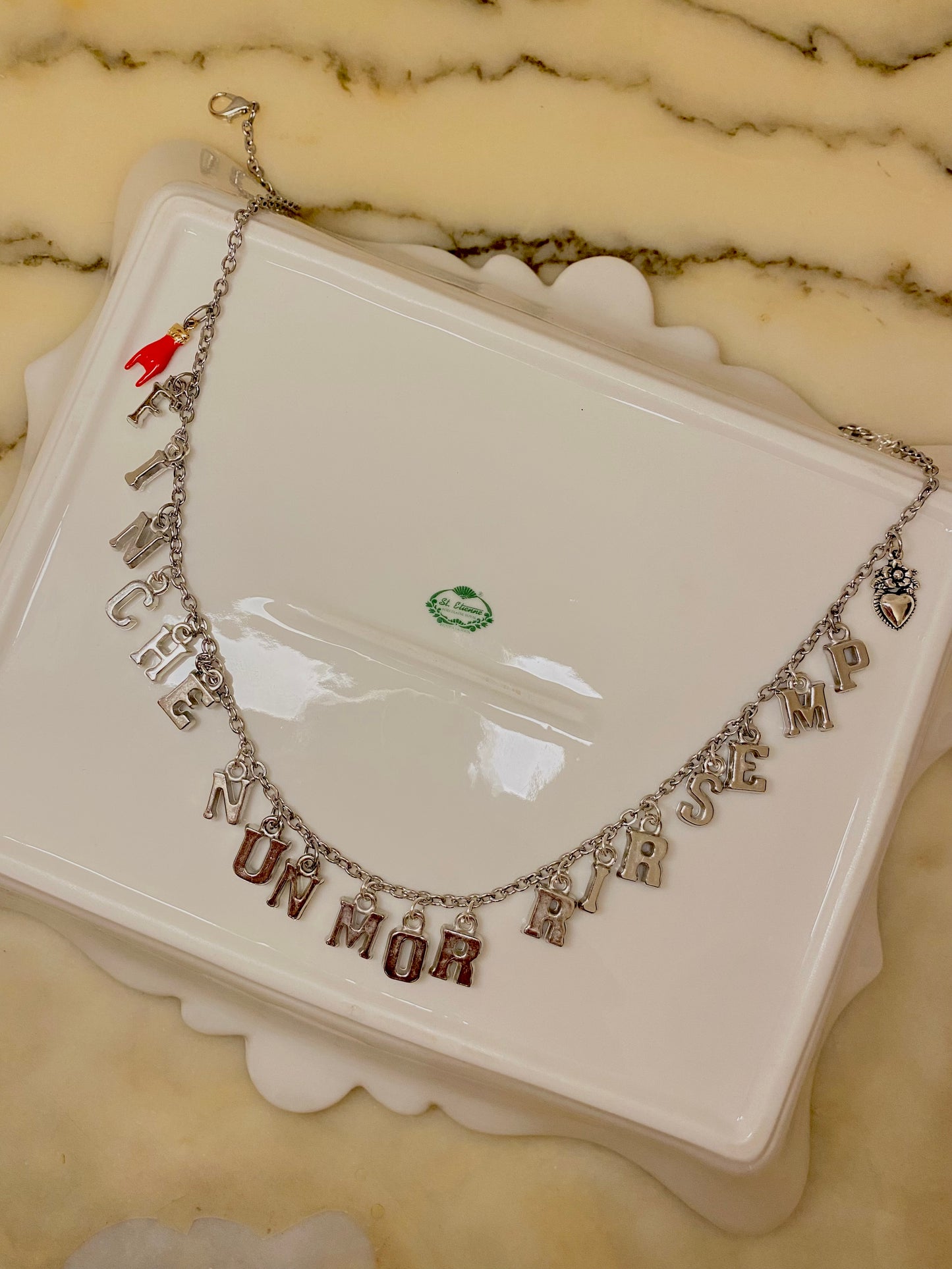 Collana Finché non s mor rir semp argento