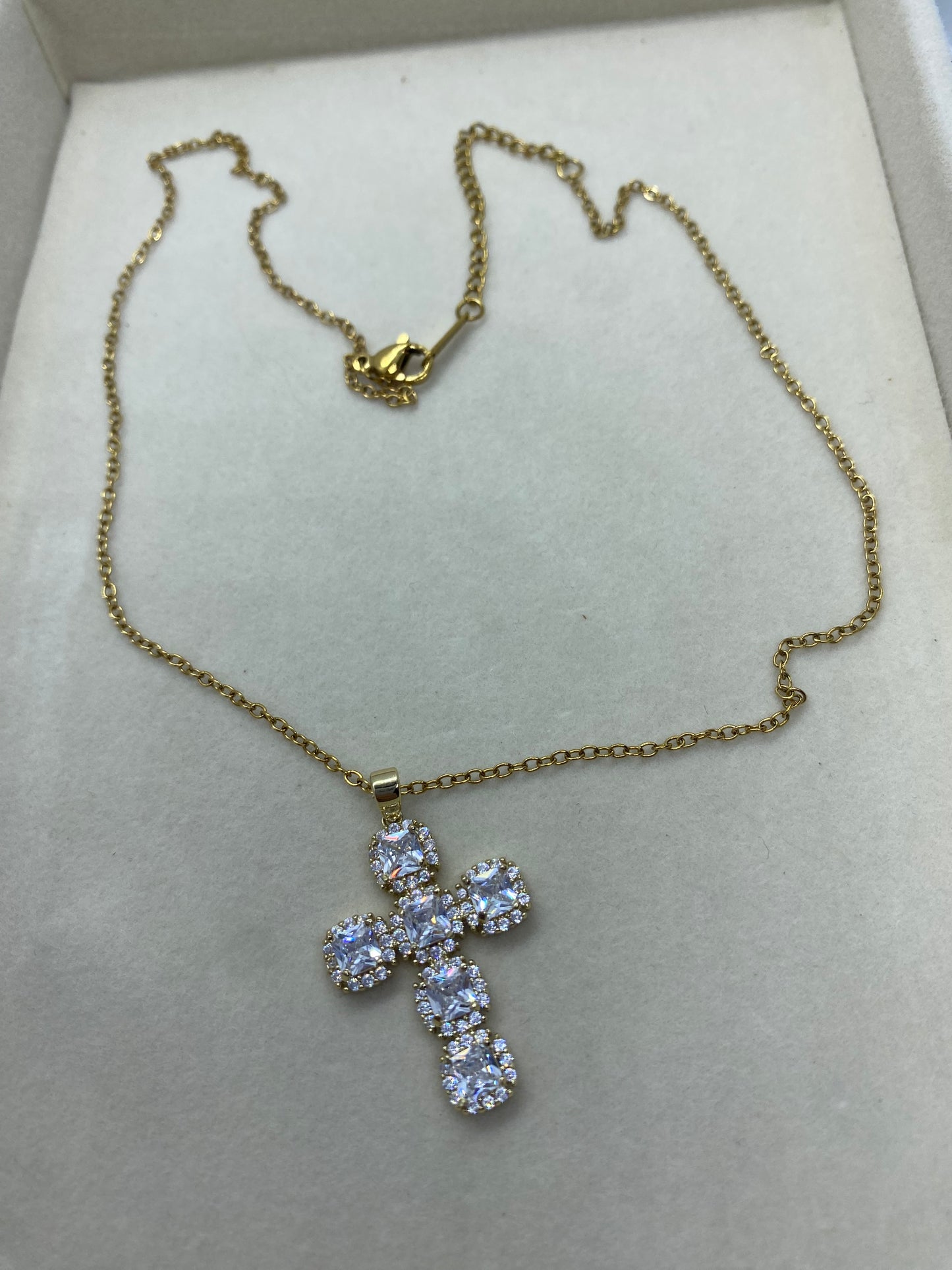Croce cristallo gold