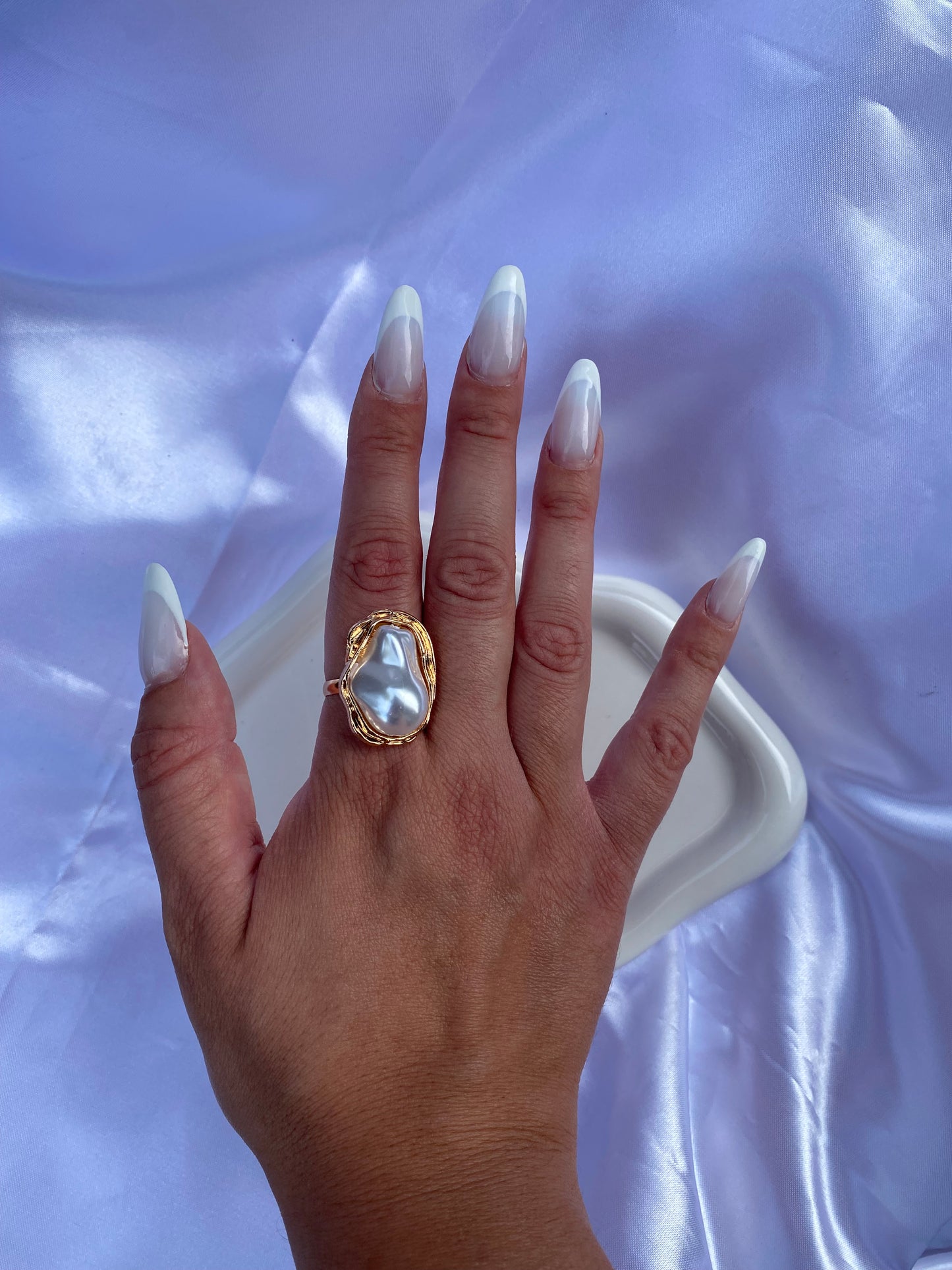 Anello perla
