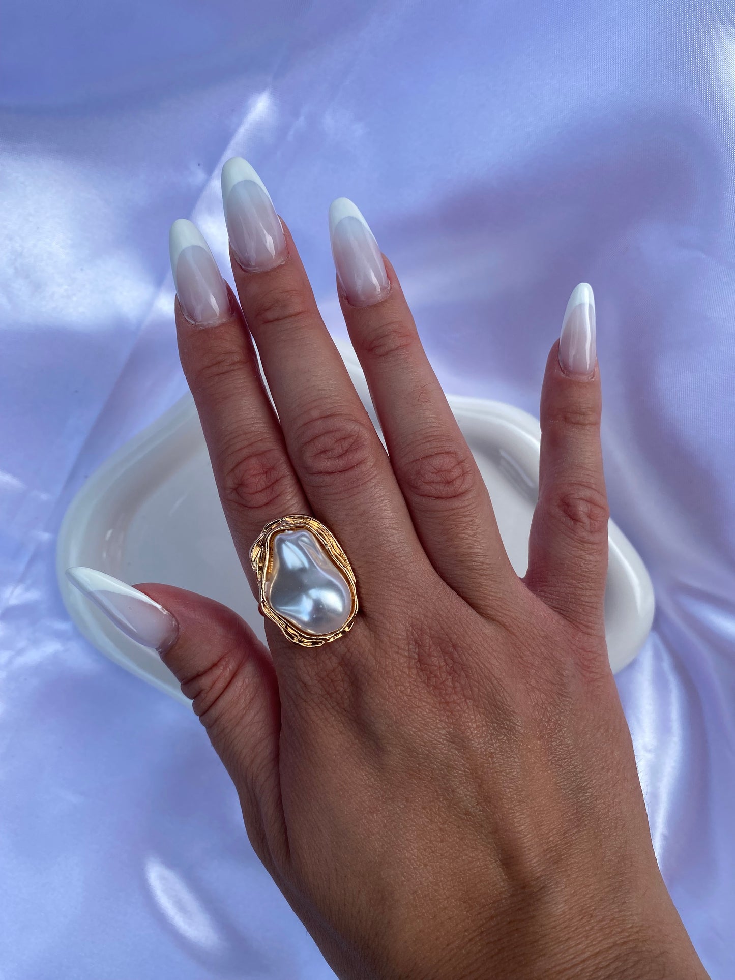 Anello perla