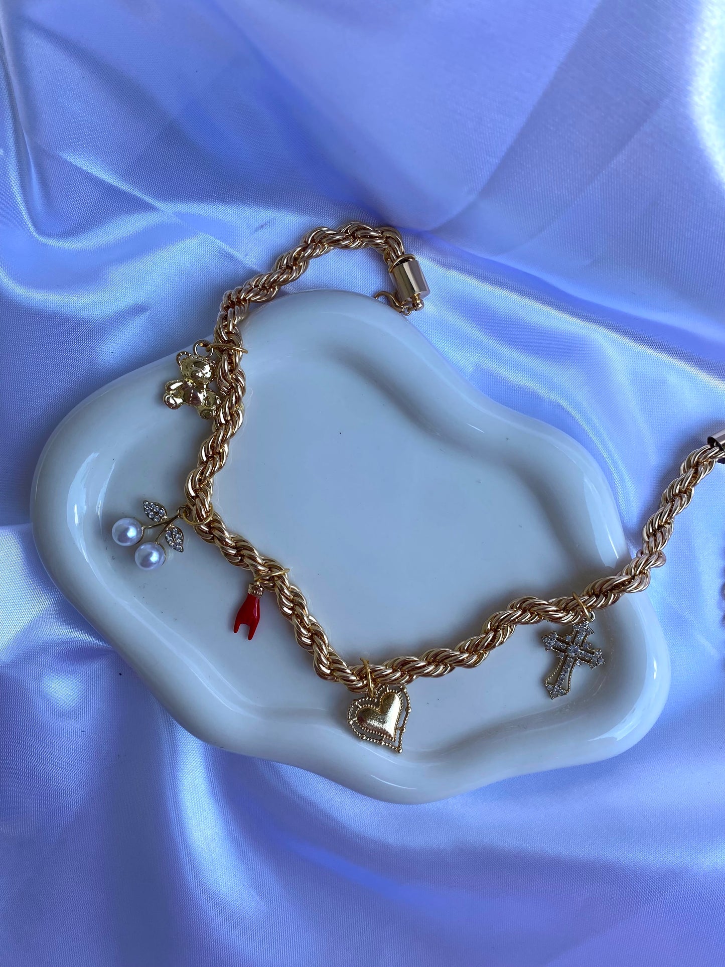 Collana oro charms
