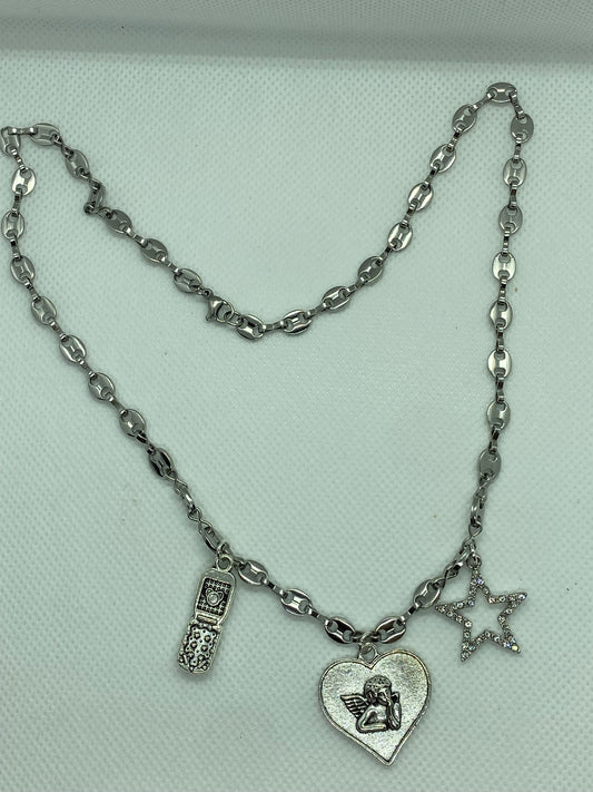 Choker medaglietta personalizzata Silver