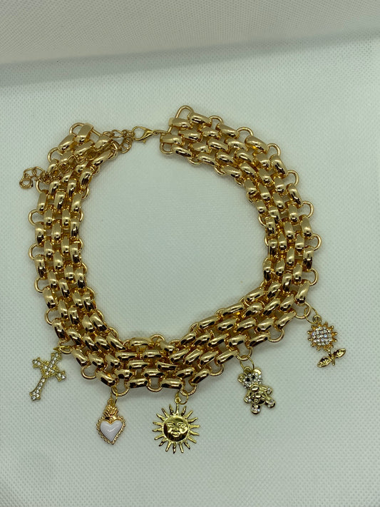 Girocollo rings personalizzato oro